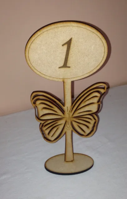 Wooden Freestanding Table Numbers/balloon Weights-wedding , Party, Craft Mdf 3