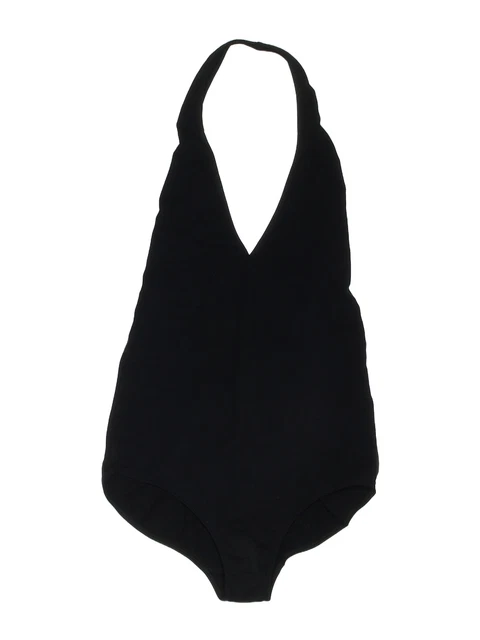 American Apparel Women Black Bodysuit M