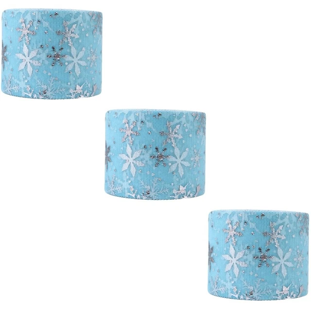 3 Sets Tüll Stoff Rollen Stuhl Schärpe Rollen Hochzeit Tüll Rollen
