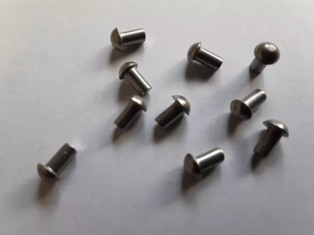Rivetto testa a scatto rotonda 7/64"" x 3/16"" ACCIAIO INOX QTY 10