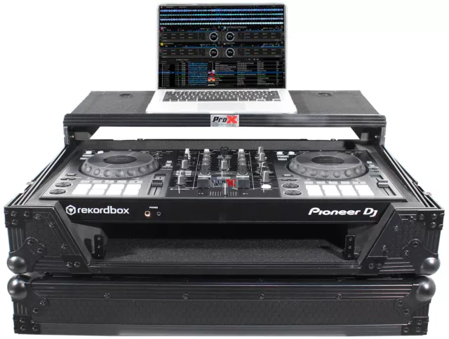 ProX XS-DDJ800 WLTBL Black Flight Road Case w/ Sliding Shelf 4 Pioneer DDJ-800