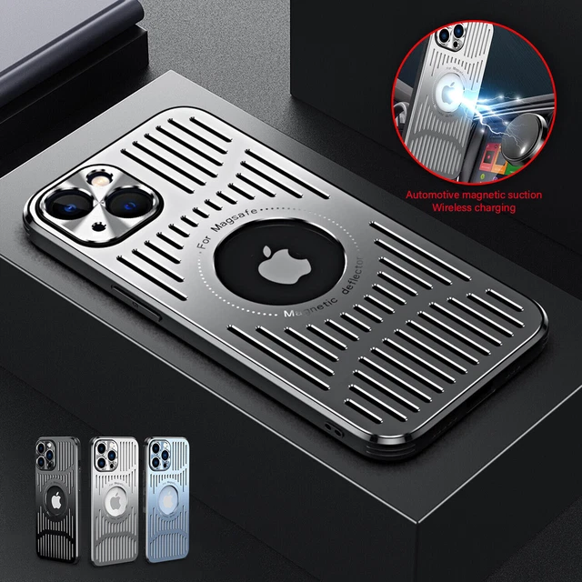 Metall Alu Magsafe Hülle Für iPhone 14 13 12 11 Pro Max Handy Case Tasche Magnet