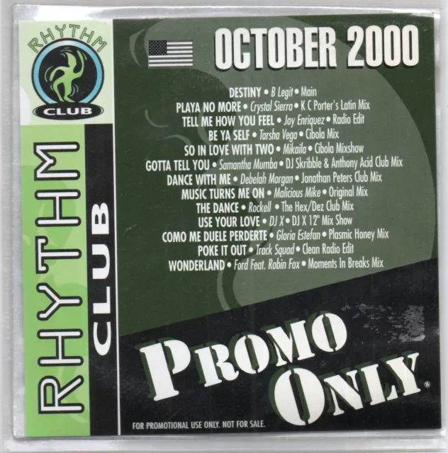 Rhytm Club Promo Nur Cd-Hülle Oktober 2000 Ex Zustand