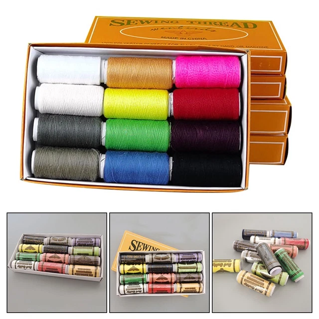 Essential 12 couleurs pour fil à coudre 100 yards pour tous vos projets de cout