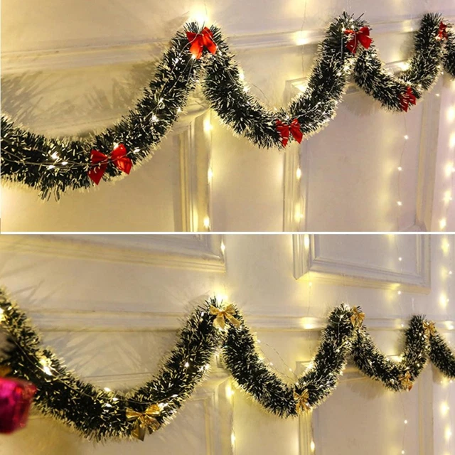 LED RIBBON LIGHT Christmas Tree Xmas Top Ribbon Bows Party Ornament ...