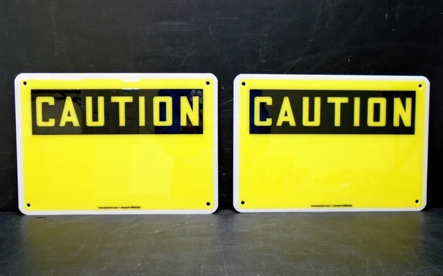(2pc) Accusign - MRBH602 - Osha Caution Sécurité Signe Vierge - 10 " x 7 "( Lot