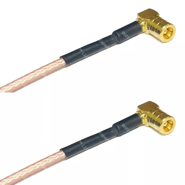 RG316 SMB FEMALE ANGLE to SMB FEMALE ANGLE RF Cable FAST-SHIP LOT