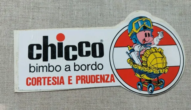 CHICCO - bimbo a bordo, Cortesia e prudenza, Italy vintage stacker !