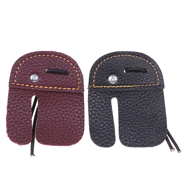 Guanto Da Tiro Con L'arco In Pelle Marrone Vintage – 3 Dita Protette, Cinturino Regolabile, Per Principianti Ed Esperti