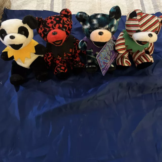 Lot Of 4 Grateful Dead Bears - China Cat, Ripple, Candy Man And C.C. Rider