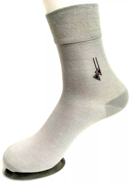 RS Kurzschaft Socken "Hellgrau" Gr. 43-46, mit Softrand ohne Gummidruck