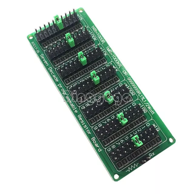 1R - 9999999R Seven Decade Programmable Resistor Board Step 1R 1% 1/2 Watt