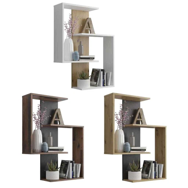 Scaffale a parete FMD scaffale sospeso libreria CD DVD scaffale decorativo diverse scelte FMD