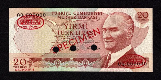 Türkiye Cumhuriyet Merkez Bankasi 20 Türk Lirası 1970 UNC Pick 181s.