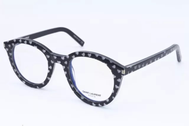 New Ysl Saint Laurent Sl 105 005 Black Hearts Authentic Frame Eyeglasses 48-24