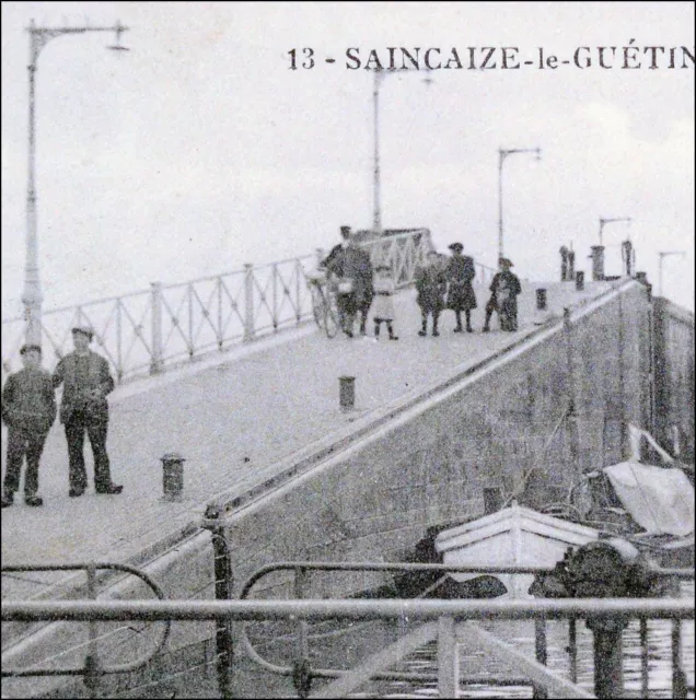 Saincaize-Le-Guetin Écluse Canal 1910 Nièvre Port Carte Postale Ancienne Photo