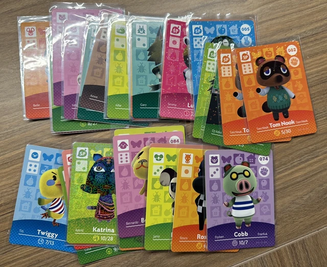 Animal Crossing Nintendo Amiibo Card Lot of 48 Cards, Authentic, Great Condition