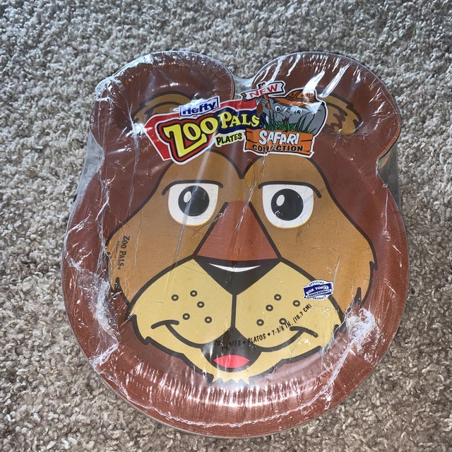 HEFTY ZOO PALS Paper Plates 20 Ct Sealed 2011 Pactiv Animal Safari
