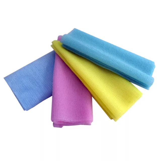 4pcs Back Washing Scrubber Wash Cleaning Tool Shower Towel (Mixed Color)