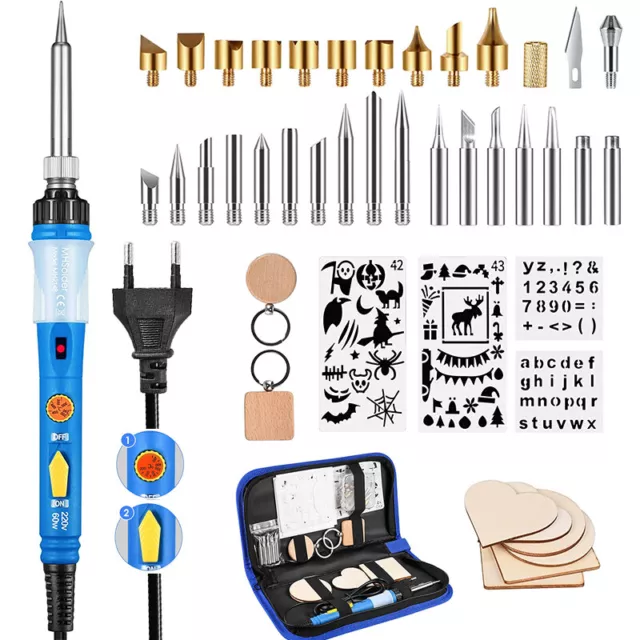 Brandmalkolben Set Brennkolben 60W 220V Gravur Kit Brandmalerei Lötkolben Holz