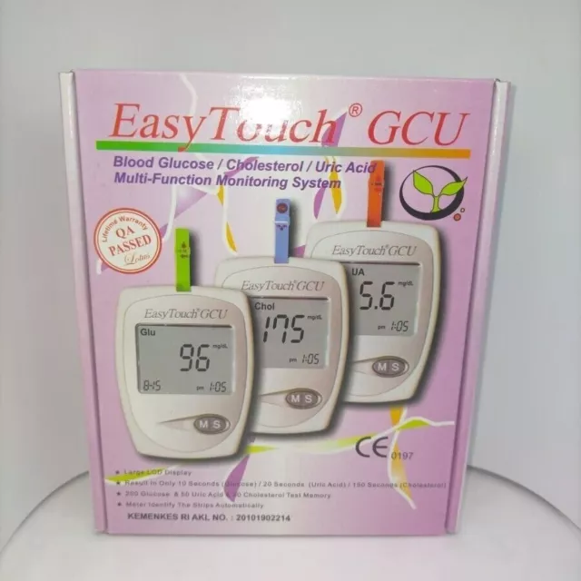 Easy Touch Blood GCU Blood Glucose Cholesterol Uric Acid Test 3 in 1