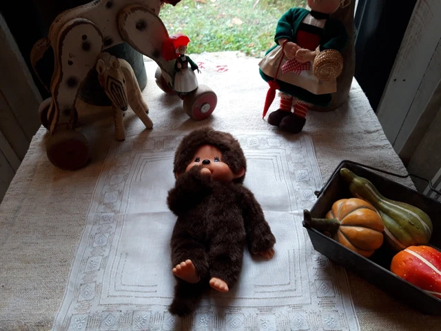 Ancien Doudou Peluche Kiki Made In France Ajena Vintage
