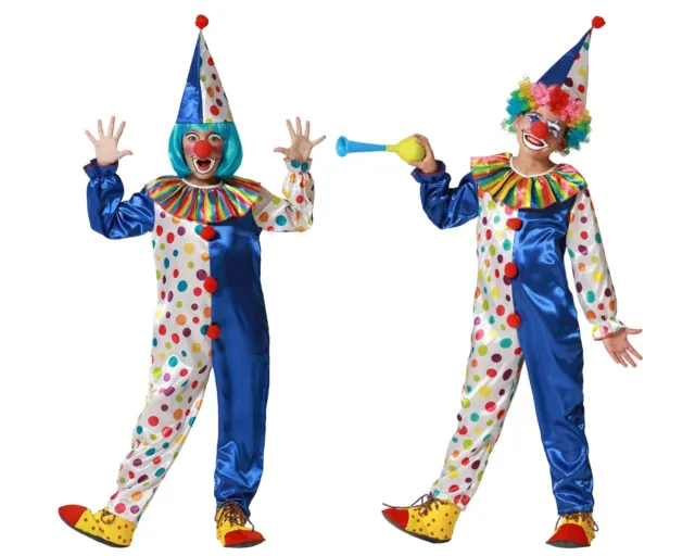 Atosa Child Clown Costume 5-6 Years Multicoloured