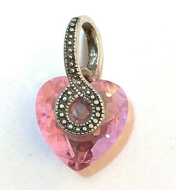 Ciondolo Cuore Da Sogno In Argento 925 Con Pietre Rosa - Cuore