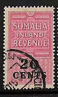 ZA0181b2 - Italian Colonies SOMALIA - STAMPS - FISCAL STAMPS Revenue - USED