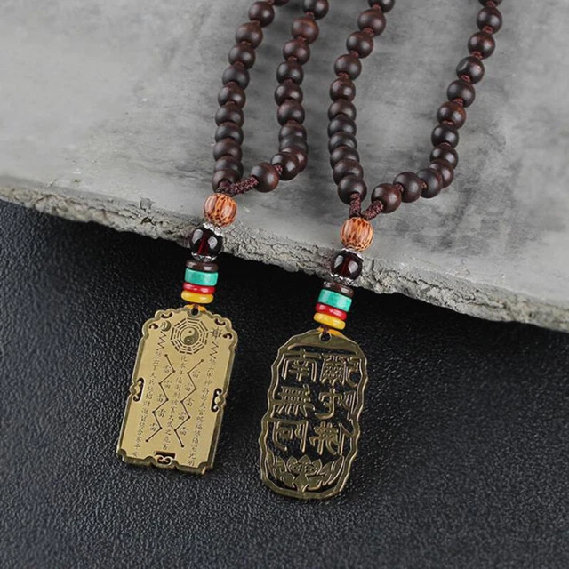 Women Men Retro Yoga Beads Necklace Natural Sandalwood Buddhist Buddha Neckl~m' 2