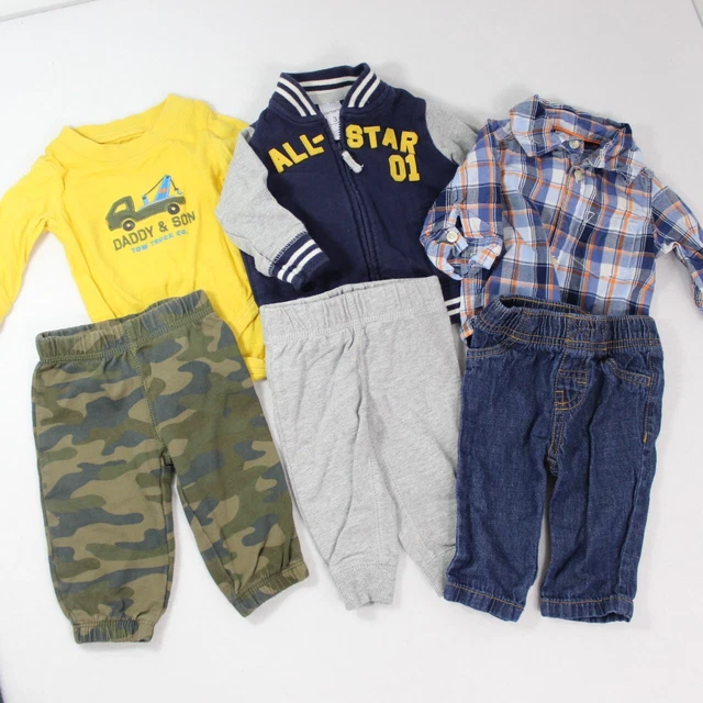 Carter's Lot Baby Boy Fall Winter Clothes Size 3 Months Outfits Pants Shirts
