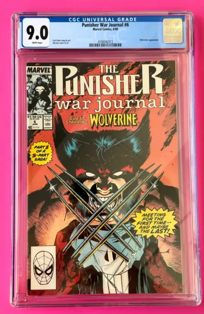 Punisher War Journal #6 CGC 9.0 | Wolverine app Jim Lee/Carl Potts | One Owner