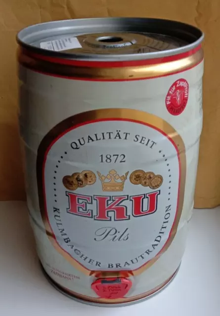 Empty Beer Barrel EKU Keg Galon Barrel 5L Germany 2010 OPEN NO ALCOHOL INSIDE! 2