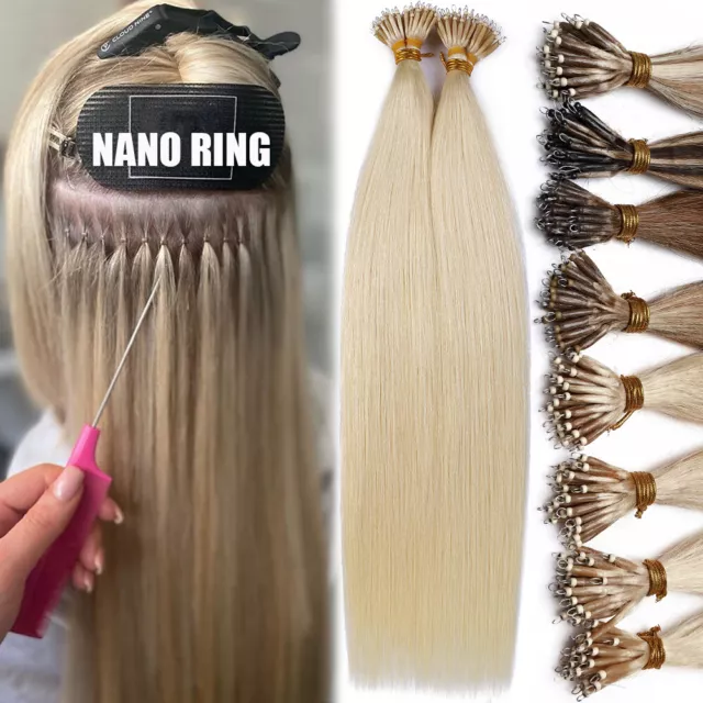 CLEARANCE Nano Ring Tip 100% Remy Human Hair Extensions Micro Loop Beads 150G US