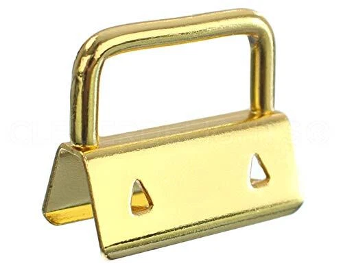 1" Key Fob Hardware - Gold Color - 50 Pack - 1 Inch Lanyards Key Chains