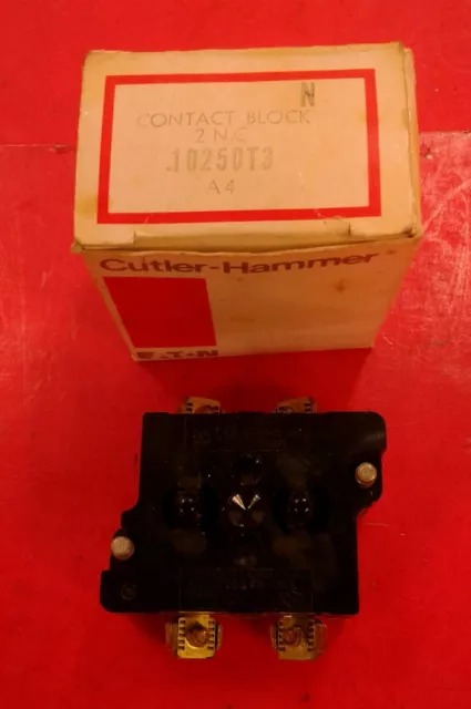 CUTLER-HAMMER 10250T3 CONTACT BLOCK 2 N.C. 600VAC 250VDC  Max   4A