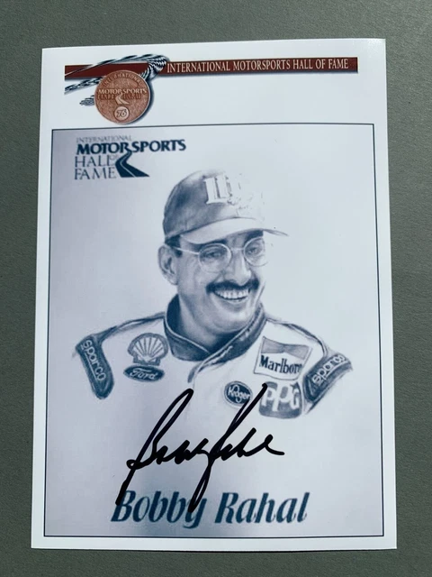 BOBBA RAHAL   HOF Motorsports signed autograph 4x6 Photo