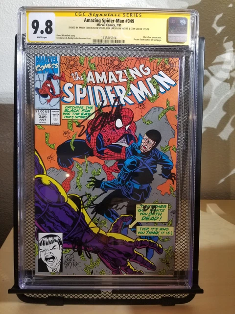Amazing Spider-Man 349 CGC 9.8 Signed Stan Lee Larsen Emberlin Doctor Doom