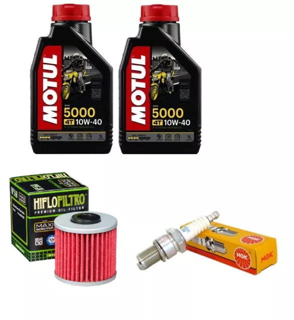 Entretien Kymco Xciting 400 2016-2021 / Set Huile Motul 5000 +Filtre+Bougie