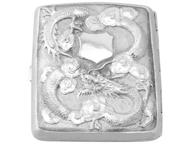 Antique, Chinese Export Silver Cigarette / Card Case, Circa 1900