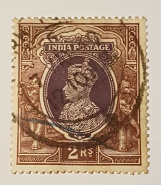 India 1937-40 KGVI  2r.Purple & Brown   SG.260 Used