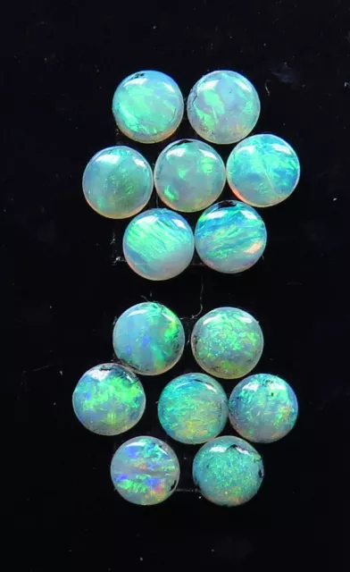 Australian White/Precious Opal 3mm Coober Pedy Natural 14 Stone Parcel