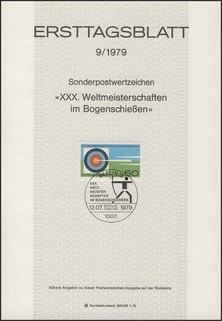 ETB 09/1979 Weltmeisterschaften Bogenschießen