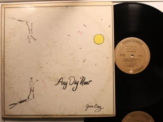 Joan Baez 2-Disc Lp Any Day Now: Songs Of Bob Dylan On Vanguard - Vg++ / Vg (Tap