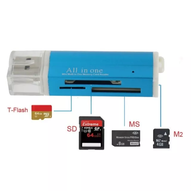 All-In-One Kartenleser Usb Stick für Speicherkarte Micro SD SDHC SDXC MMC M2 Z38