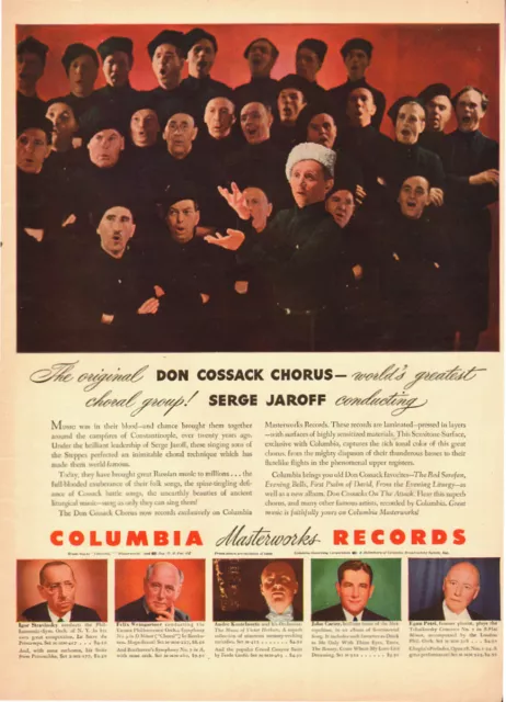 1940s vintage AD, DON COSSACK CHORUS on Columbia Records  052714