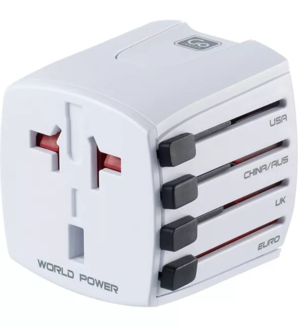 Universal Travel Adapter Multi Use Plug 2 USB World wide Charger UK EU AU US