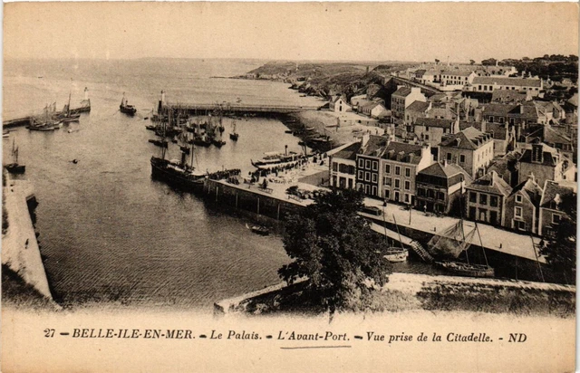 Cpm 1983, Belle Ile en mer, le port de Sauzon, Morbihan 56, carte postale,vf91 - Collection