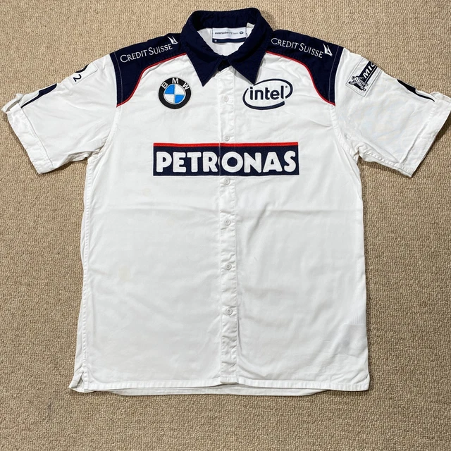 Maglietta BMW Sauber F1 Uomo Media White Pit Crew Petronas Racing Ufficiale