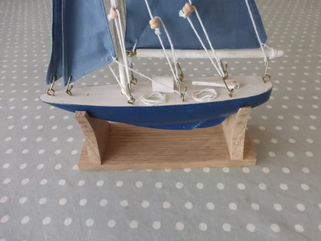 Maquette voilier Bateau de Pêche Traditionnelle en Bois 24 cm décoration vintage 2